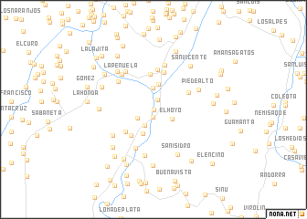 map of Quebrada Las Minas